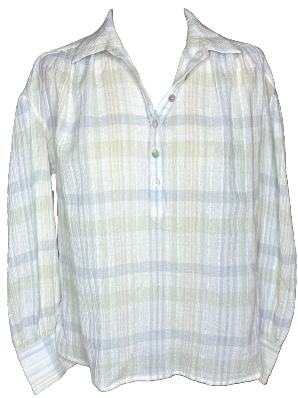 Womens Faherty Olli Check Blouse Top